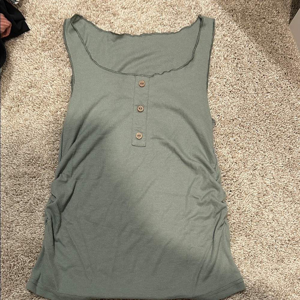 Women's Sleeveless Green Top